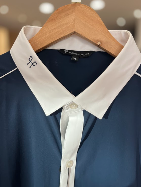 POLO T-SHIRT MC MEN AEROLIGHT HORSE PILOT NAVY